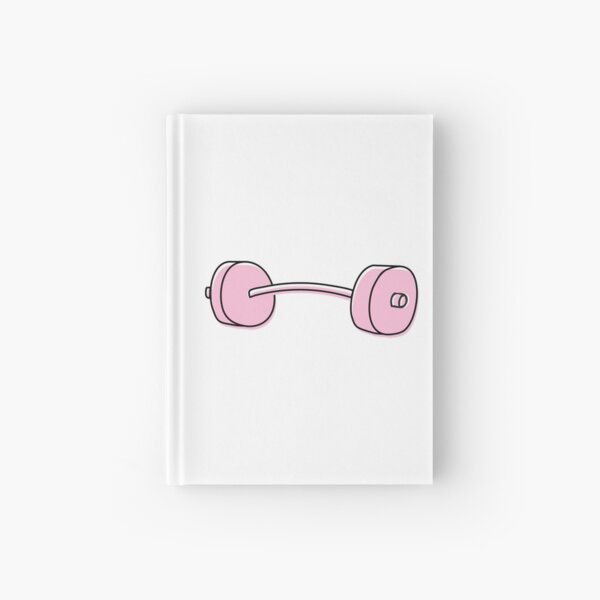 Pink Barbell Hardcover Journal