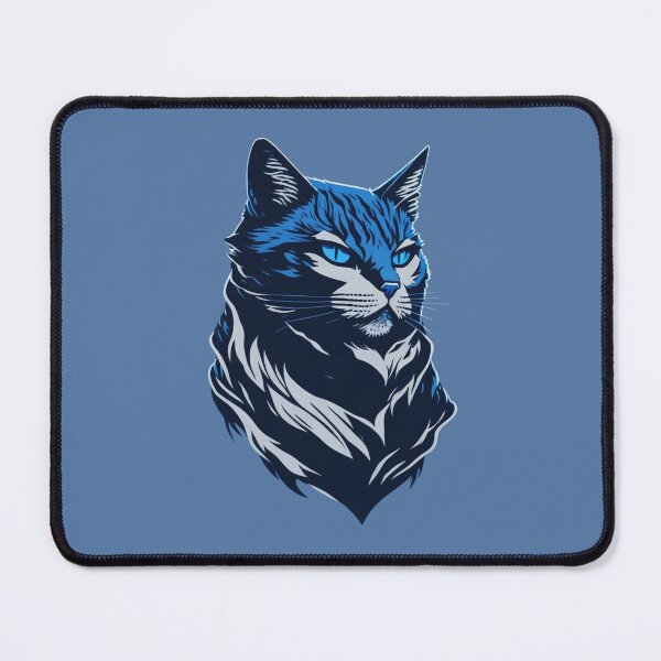 Artikelvorschau, Vektor-Stil-Katze in Blau entworfen und verkauft von NordicBadger.