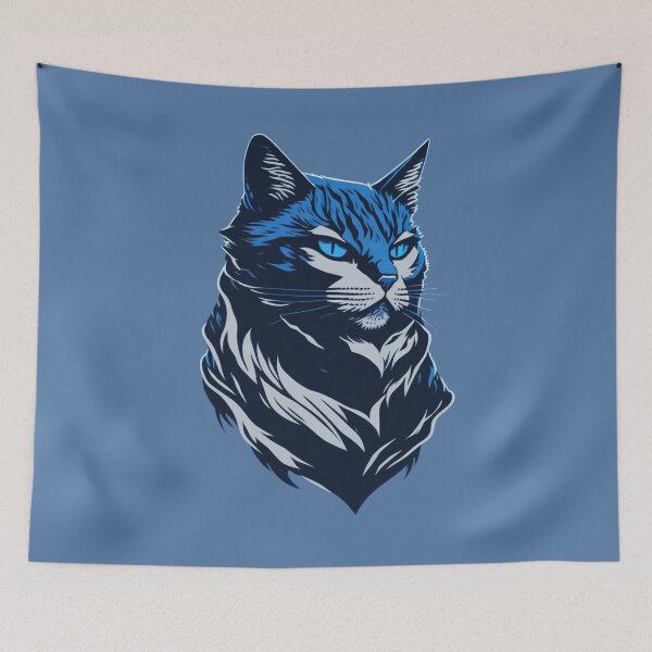 Item preview, Vector Style Cat in Blue designed and sold by NordicBadger.