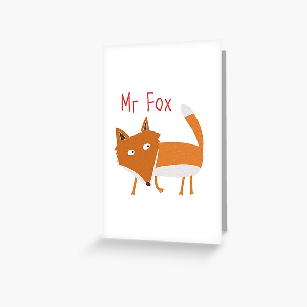 Mr Fox, Woodland Red Fox Illustrated By Carla Daly Greeting Card