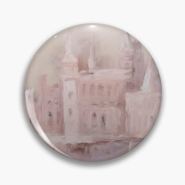 Item preview, Coquette aesthetic vintage painting of pink castle designed and sold by Coquette Art.