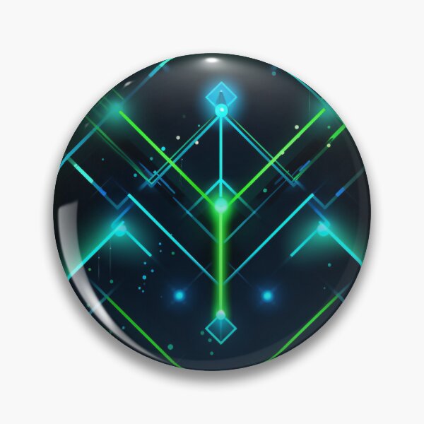 Item preview, Neon Rhythms: Electric Blue Meets Futuristic Green designed and sold by PaintbrushPlace.
