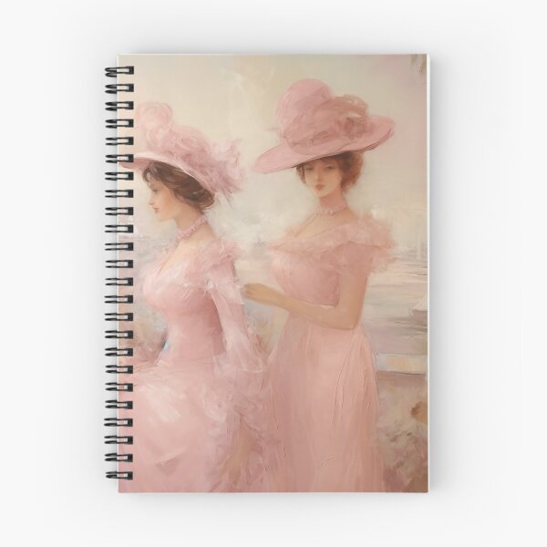 Item preview, Coquette aesthetic vintage painting of a two women designed and sold by Coquette Art.