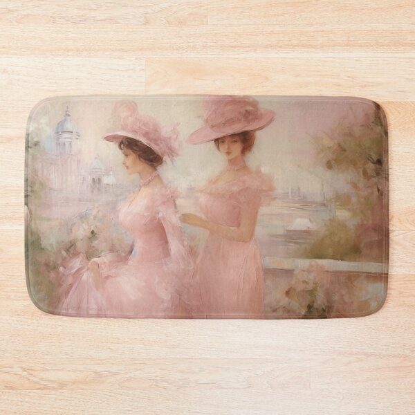 Item preview, Coquette aesthetic vintage painting of a two women designed and sold by Coquette Art.