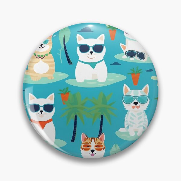 Item preview, Gatos y perros en la playa designed and sold by BurpeesEvery.