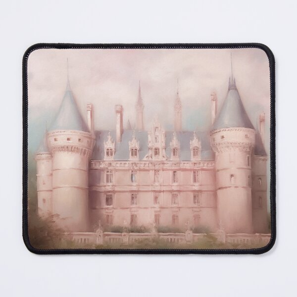 Item preview, Coquette aesthetic vintage painting of pink castle designed and sold by Coquette Art.