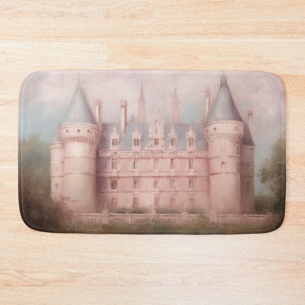 Item preview, Coquette aesthetic vintage painting of pink castle designed and sold by Coquette Art.