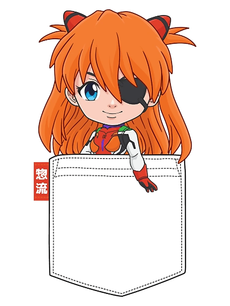 Thumbnail 3 of 3, Scarf, Asuka Pocket Chibi designed and sold by RoderickDoyle.