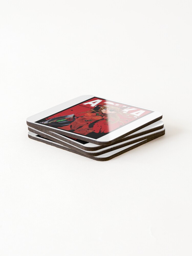 Thumbnail 4 of 5, Coasters (Set of 4), Asuka Red Design v1 designed and sold by RoderickDoyle.