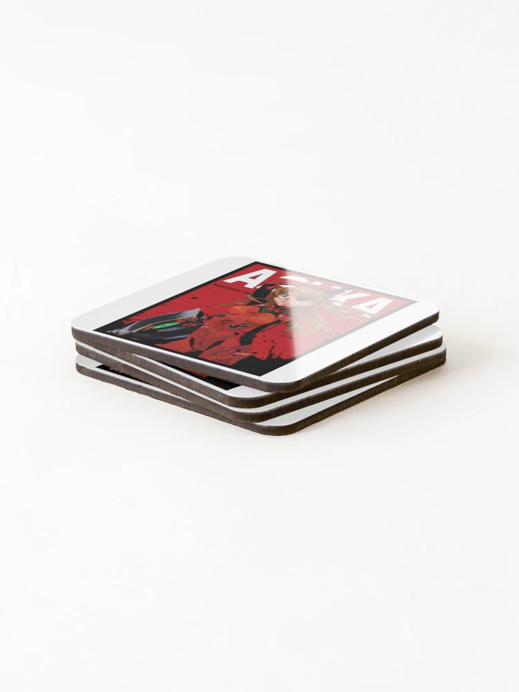 Thumbnail 4 of 5, Coasters (Set of 4), Asuka Red Design v1 designed and sold by RoderickDoyle.