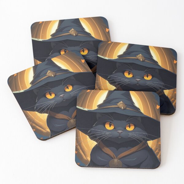 Item preview, Black Cat in a Witch Hat designed and sold by EVA4designs.