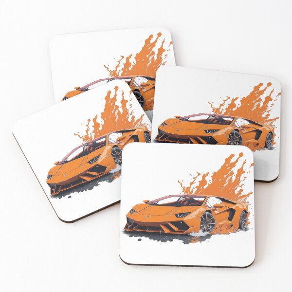 Item preview, Tangerine Thrills: Lambo's Bold Statement designed and sold by ArtsyFusion.