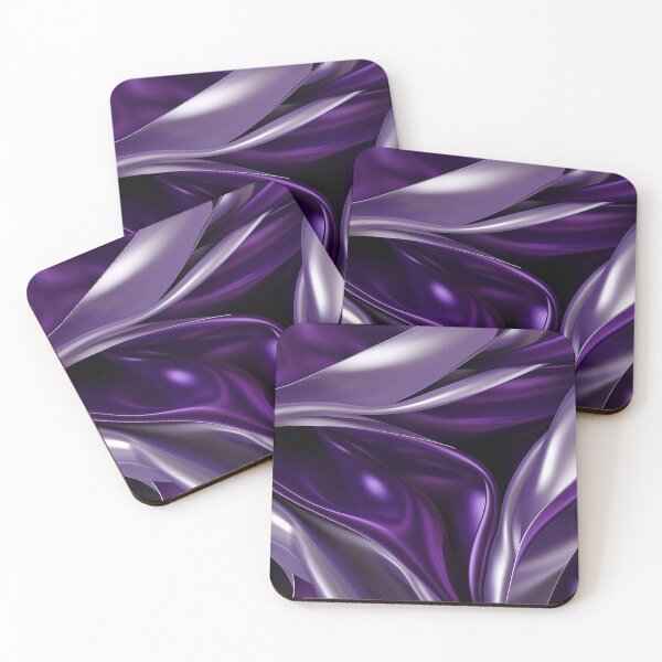 Item preview, Purple Majesty: Metallic Elegance in Ribbons & Polygons designed and sold by PaintbrushPlace.