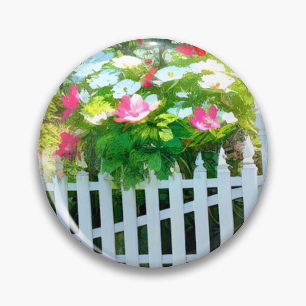 Item preview, White Fence & Flowers designed and sold by RivehArt.