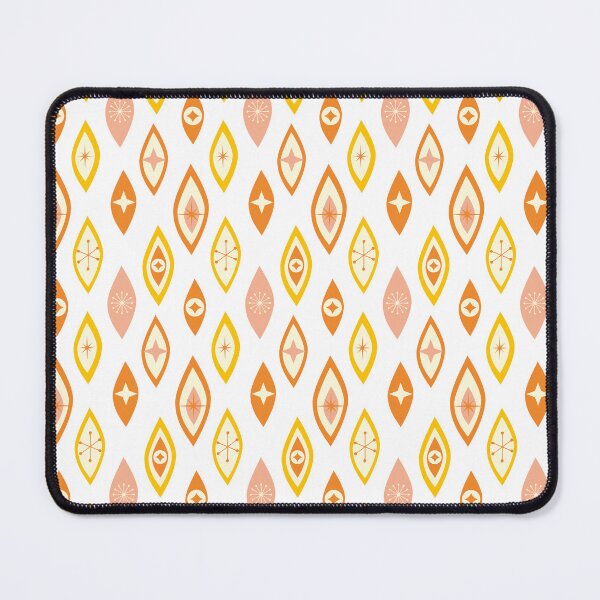Item preview, Atomic Age Mid Century Shapes and Stars Pattern Orange, Yellow designed and sold by trdstudio.