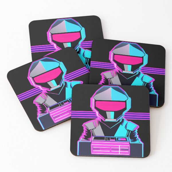 Aperçu de l'œuvre Personnage de jeu d'arcade rétro Synthwave des années 80 créée et vendue par Puristock.
