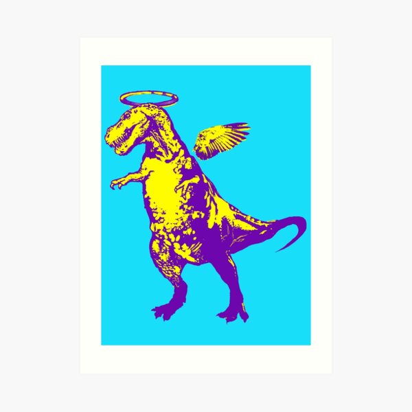 Angel Rex (purple and yellow) Art Print