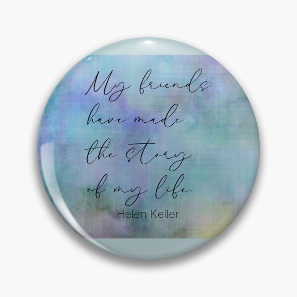 Item preview, Friendship Quote Helen Keller On Blue Watercolor  designed and sold by art64.