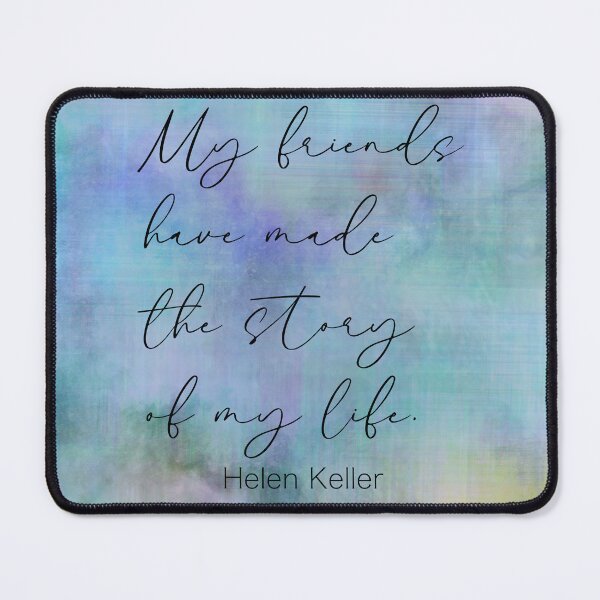 Item preview, Friendship Quote Helen Keller On Blue Watercolor designed and sold by art64.