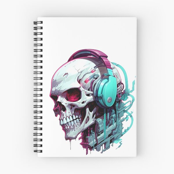 Item preview, Cyberpunk Skull in Neon Colors designed and sold by SchorlCraft.