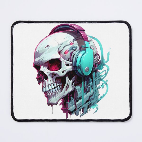 Item preview, Cyberpunk Skull in Neon Colors designed and sold by SchorlCraft.