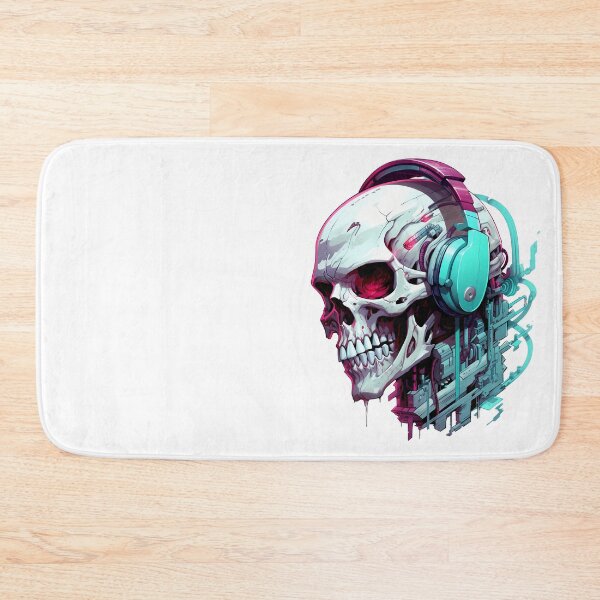Item preview, Cyberpunk Skull in Neon Colors designed and sold by SchorlCraft.