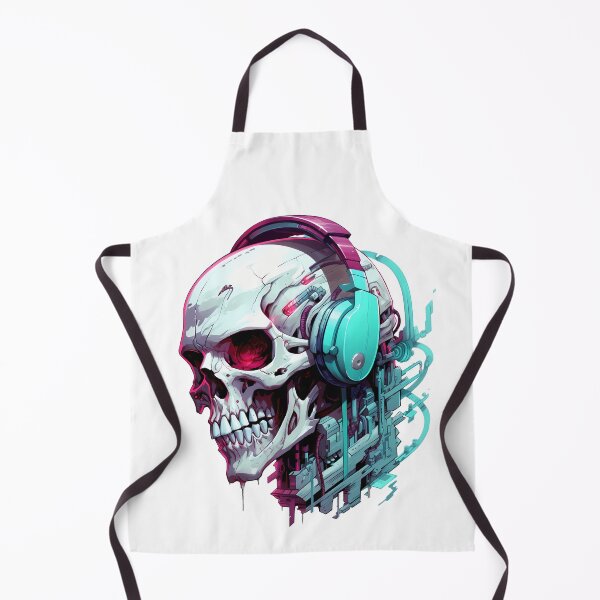 Item preview, Cyberpunk Skull in Neon Colors designed and sold by SchorlCraft.
