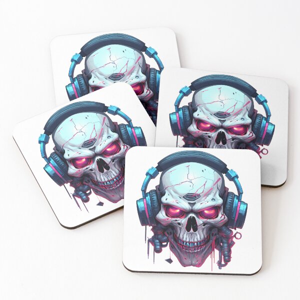 Item preview, Cyberpunk Skull in Neon Colors designed and sold by SchorlCraft.