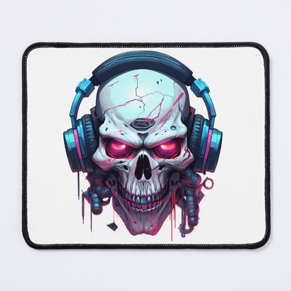 Item preview, Cyberpunk Skull in Neon Colors designed and sold by SchorlCraft.