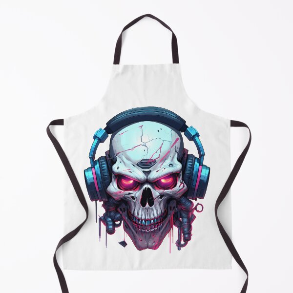 Item preview, Cyberpunk Skull in Neon Colors designed and sold by SchorlCraft.