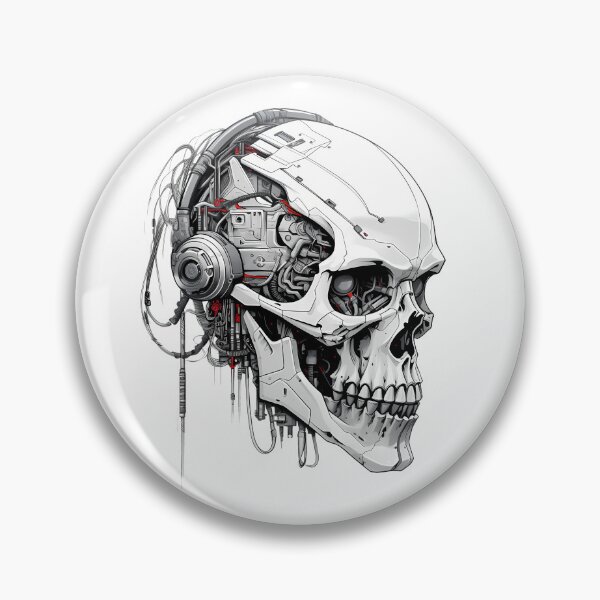 Item preview, Cyberpunk Skull in Neon Colors designed and sold by SchorlCraft.