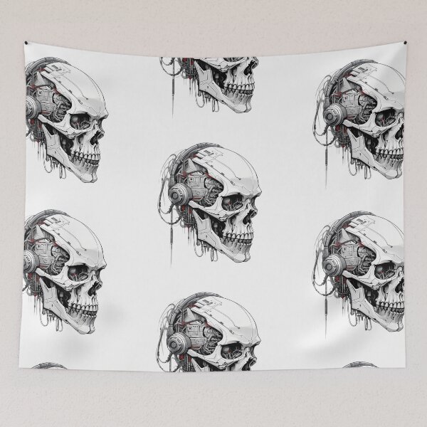 Item preview, Cyberpunk Skull in Neon Colors designed and sold by SchorlCraft.