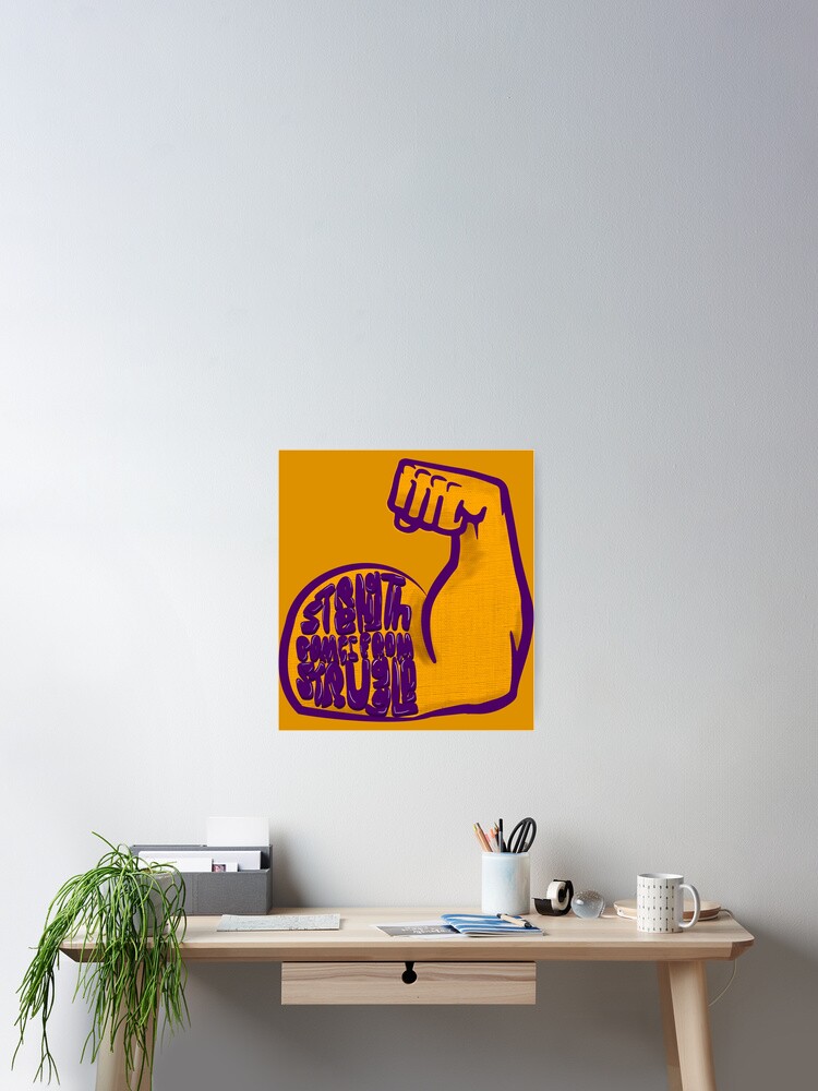 Thumbnail 2 of 3, Poster, Strength Comes from struggle designed and sold by Inkonicc.