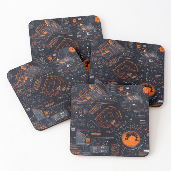 Item preview, Chrono-Tech Dreamscape: Futuristic Sci-Fi Seamless Pattern designed and sold by AlienSkinEyes.