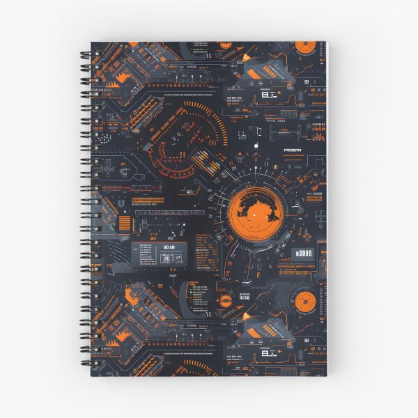 Item preview, Chrono-Tech Dreamscape: Futuristic Sci-Fi Seamless Pattern designed and sold by AlienSkinEyes.