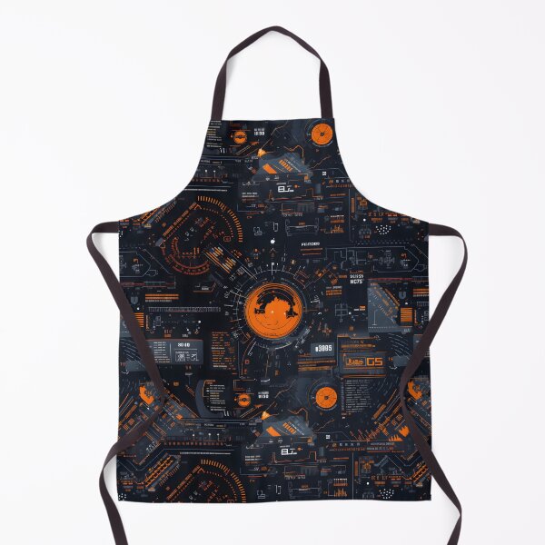 Item preview, Chrono-Tech Dreamscape: Futuristic Sci-Fi Seamless Pattern designed and sold by AlienSkinEyes.