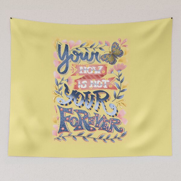 Item preview, Uplifting phrase floral lettering designed and sold by pinkyfish1010.