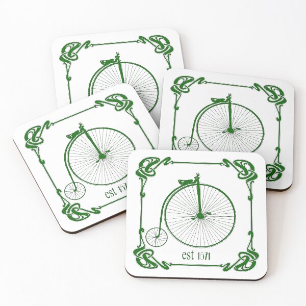 Item preview, Art Nouveau Penny Farthing Racing Green designed and sold by kernowerno.