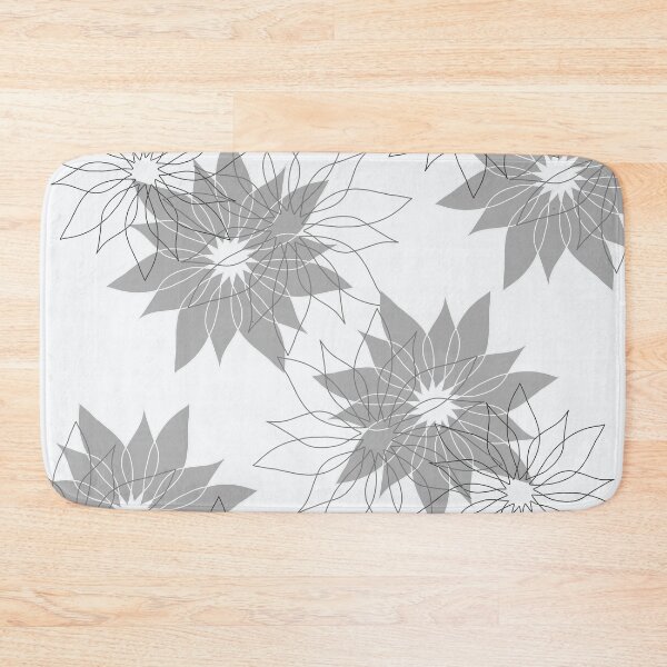 Item preview, Gray Floral Print designed and sold by lezell.