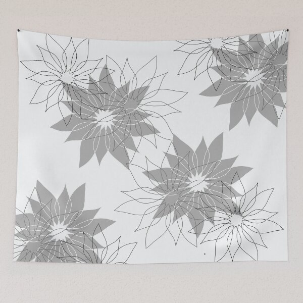 Item preview, Gray Floral Print designed and sold by lezell.