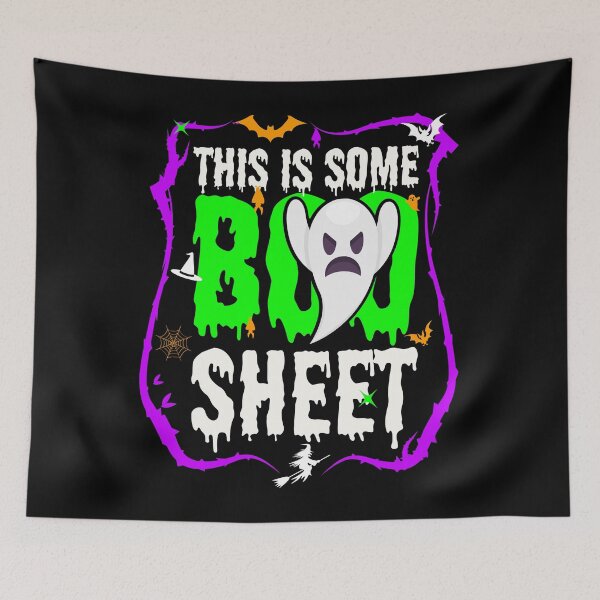 Item preview, Funny Halloween Saying This is Some Boo-Sheet Creepy Colorful Spooky Ghost designed and sold by Salmaniix.