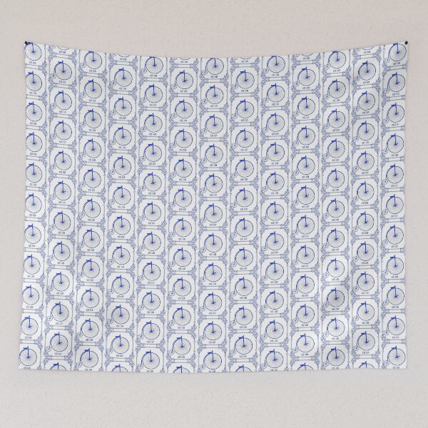 Item preview, Art Nouveau Penny Farthing Navy Blue designed and sold by kernowerno.