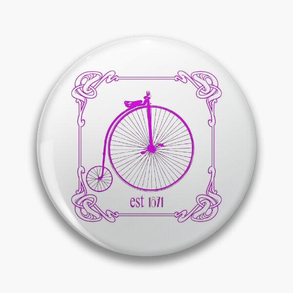 Item preview, Art Nouveau Penny Farthing Pink designed and sold by kernowerno.