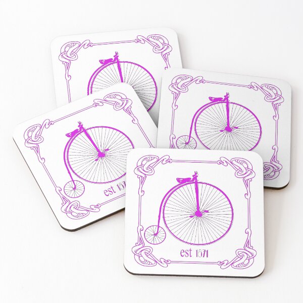 Item preview, Art Nouveau Penny Farthing Pink designed and sold by kernowerno.