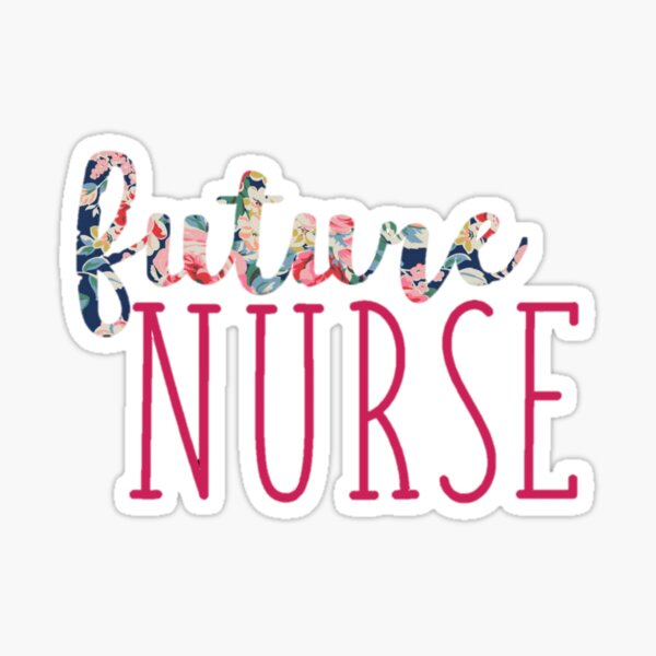 Item preview, Navy Floral with Pink Future Nurse  designed and sold by annmariestowe.