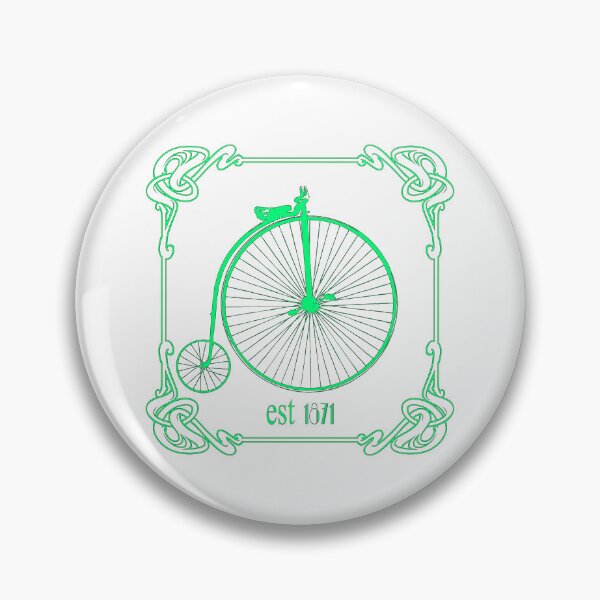 Item preview, Art Nouveau Penny Farthing Lime Green designed and sold by kernowerno.