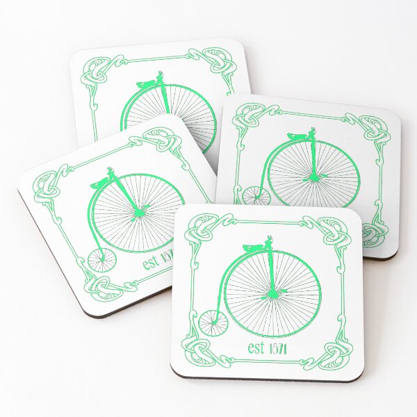 Item preview, Art Nouveau Penny Farthing Lime Green designed and sold by kernowerno.