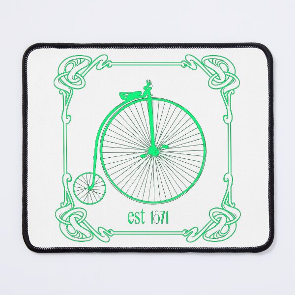 Item preview, Art Nouveau Penny Farthing Lime Green designed and sold by kernowerno.