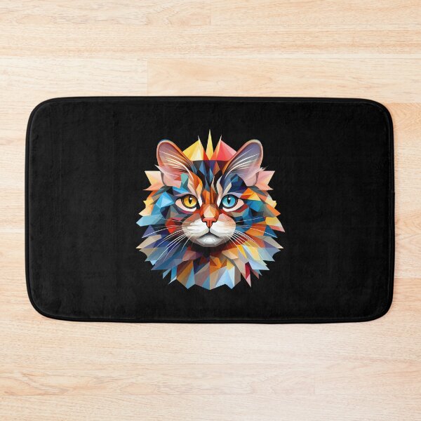 Item preview, Geometric Feline Elegance: Cat in Abstract Art designed and sold by hamishby.