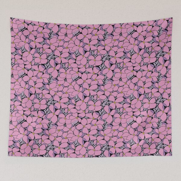 Item preview, tutti flowers pink version black background designed and sold by GENEST-V.
